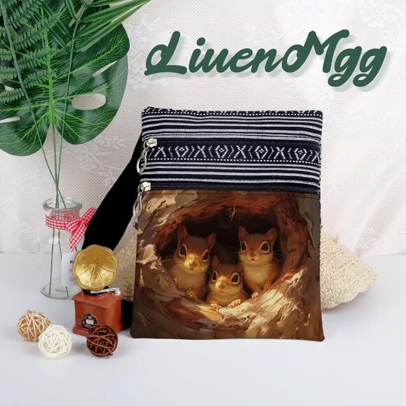 Crossbody Bag Ethnic Pattern Small Phone Wallet Adjustable Strap - Picture 7 of 7